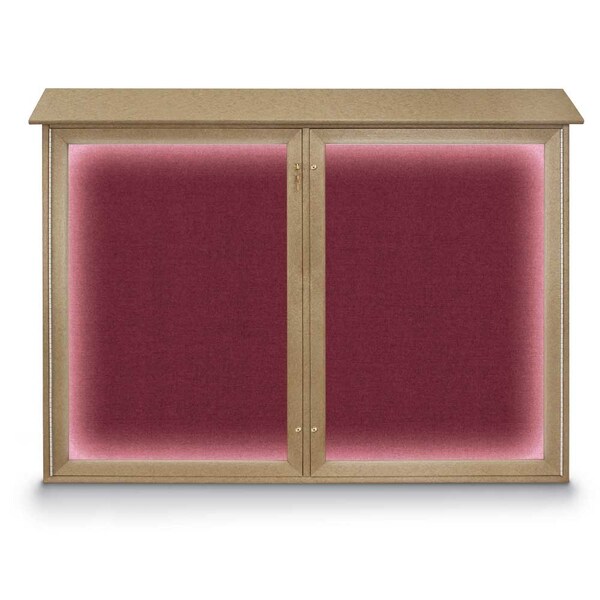 United Visual Products Open Faced Traditional Corkboard, 72x48" UV646A-BRONZE-AMETHY - main